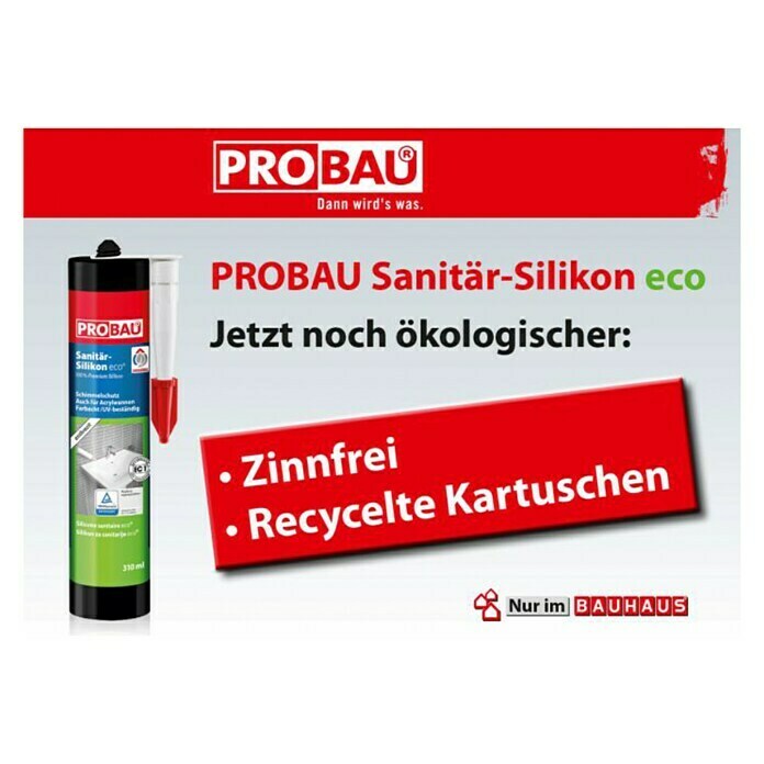 Probau eco Sanitär-Silikon (Transparent, 310 ml)