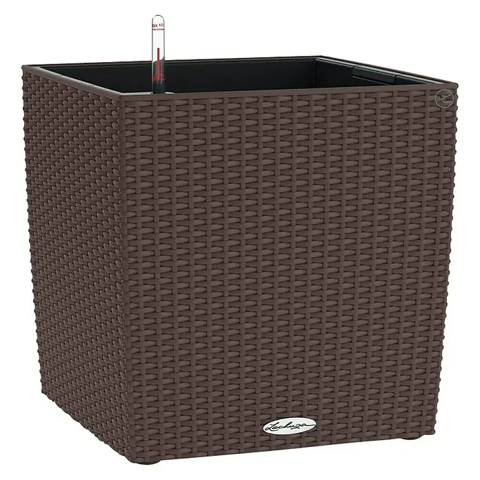 Lechuza Cottage Pflanzkübel eckig CubeAußenmaß (L x B x H): 30 x 30 x 30 cm, Kunststoff, Mokka - Braun Lechuza Pflanzgefäß mit Rattandesign und Füllstandsanzeige. Perfekt für Innen- und Außenbereich, stilvoll und praktisch.