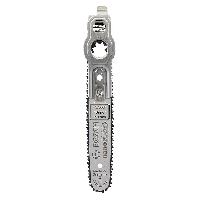 Bosch NanoBlade-Sägeblatt Wood Basic - Schnittlänge: 50 mm, Einsatzbereich: Holz - NanoBlade Wood Basic 50 von Bosch: Sägeblatt für präzise Holzschnitte. Langlebigkeit und einfache Handhabung für vielseitige Anwendungen.