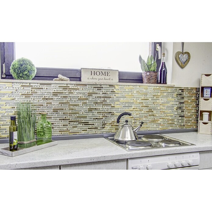 Mozaïektegel Crystal Mix XCM GV918 (29,8 x 33,8 cm, Goud, Glanzend)