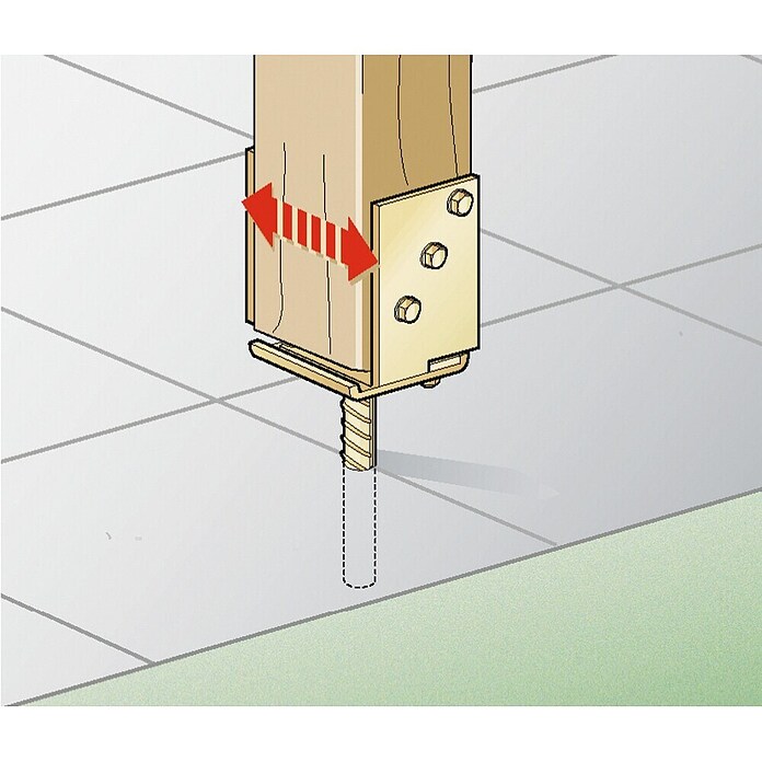 Stabilit U-Pfostenträger (60 mm - 140 mm, Verzinkt)