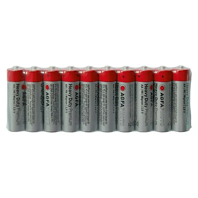 Batterie Heavy Duty AA - Mignon AA, Zink-Kohle, 1,5 V - Packung AgfaPhoto Heavy Duty Premium AA Batterien. Zuverlässige Energiequelle für den täglichen Gebrauch.