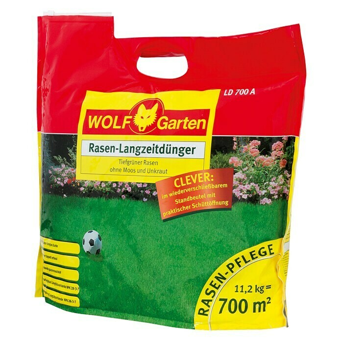 Wolf-Garten Rasendünger (11,2 kg, Inhalt ausreichend für: 700 m²)
