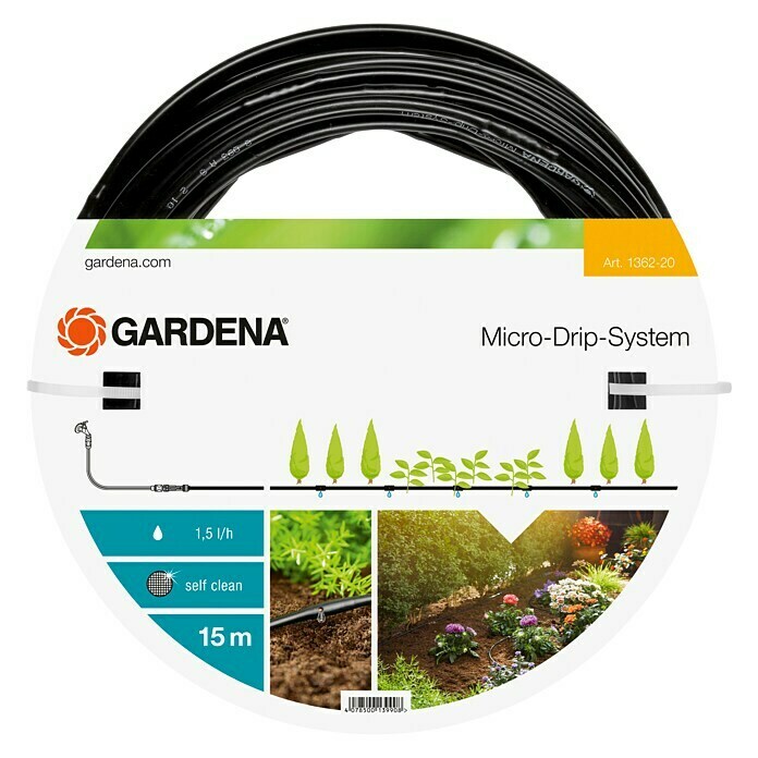 Gardena Micro-Drip Nadzemni kapljični zaljevač (Prikladno za: Navodnjavanje po rubovima, Područje primjene: Nadzemno, Duljina: 15 m)