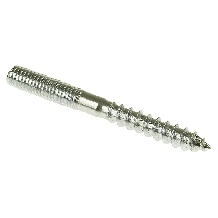 Stockschraube - Länge: 80 mm, M 8, Verzinkt, 4 Stk. - Nahaufnahme einer Gewindestange aus Metall, einem nützlichen Befestigungselement für verschiedene Bau- und Heimwerkerprojekte.