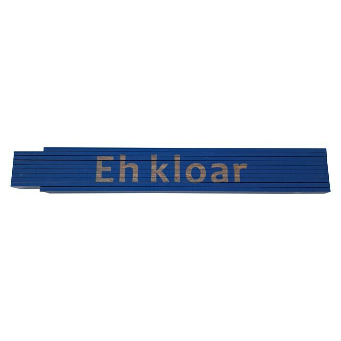 Heka Zollstock (Aufdruck: Eh kloar, Länge: 2 m, Blau)