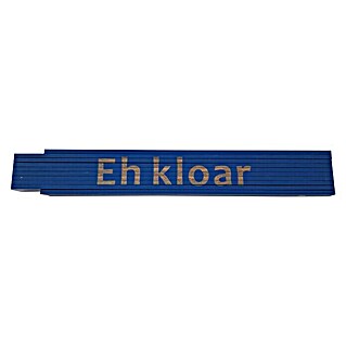 Heka Zollstock (Aufdruck: Eh kloar, Länge: 2 m, Blau)