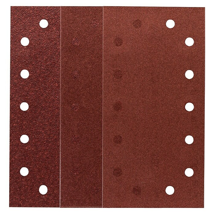 Craftomat Juego de hojas de lija (L x An: 230 x 115 mm, 10 uds., Fijación por velcro)