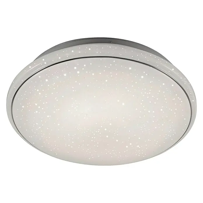 Just Light LED-Deckenleuchte rund Jupiter - 28 W, Weiß, Warmweiß, Durchmesser: 440 mm - Deckenleuchte mit Sterneneffekt. Das moderne Design sorgt für eine angenehme Atmosphäre. Ideal für Wohnzimmer und Schlafzimmer.