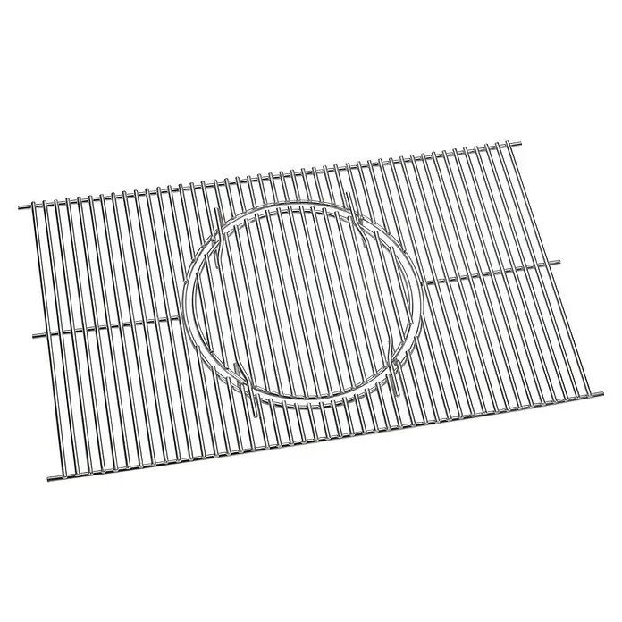 Kingstone KMS Parrilla para barbacoa - Acero inoxidable, Específico para: Kingstone Rock 455 - Parrilla de acero inoxidable con corte circular en el centro, ideal para asar delicias. Duradera y robusta.