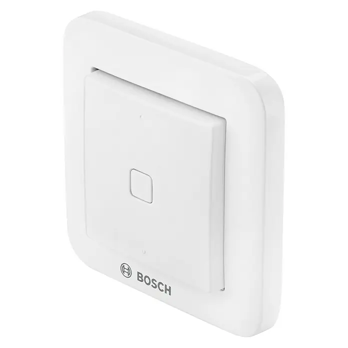 Bosch Smart Home Universalschalter - Reichweite Funk: 101 m, Aufputz - Weiße Bosch Smart Home Lichtschalter Nahaufnahme.