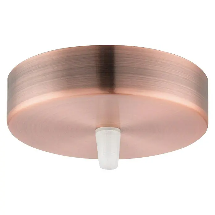 Home Sweet Home Lampenbaldachin - 1-fach, Kupfer, Metall, 11 cm - Roségoldene Deckenhalterung für Pendelleuchten. Die Halterung hat eine glatte Oberfläche und einen weißen Befestigungsstift.
