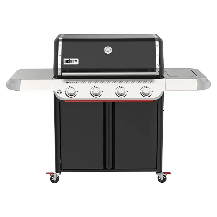 Weber Barbacoa de gas Genesis E-415 Works - Superficie de la parrilla (An x Pr): 86 x 48 cm, 14 kW, Número de quemadores: 4 - Barbacoa de gas Weber Genesis con cuatro quemadores, diseño elegante y alto rendimiento para una gran experiencia.