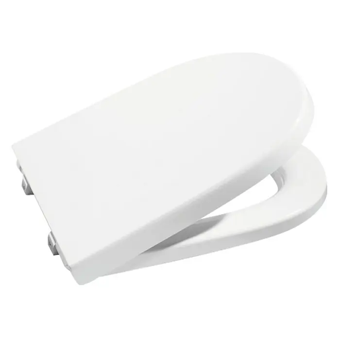 Roca Meridian-N Tapa de WC Compact - Termoplástico, Blanco - Asiento de inodoro blanco con tapa, ideal para cualquier baño. La superficie lisa garantiza confort y fácil limpieza.