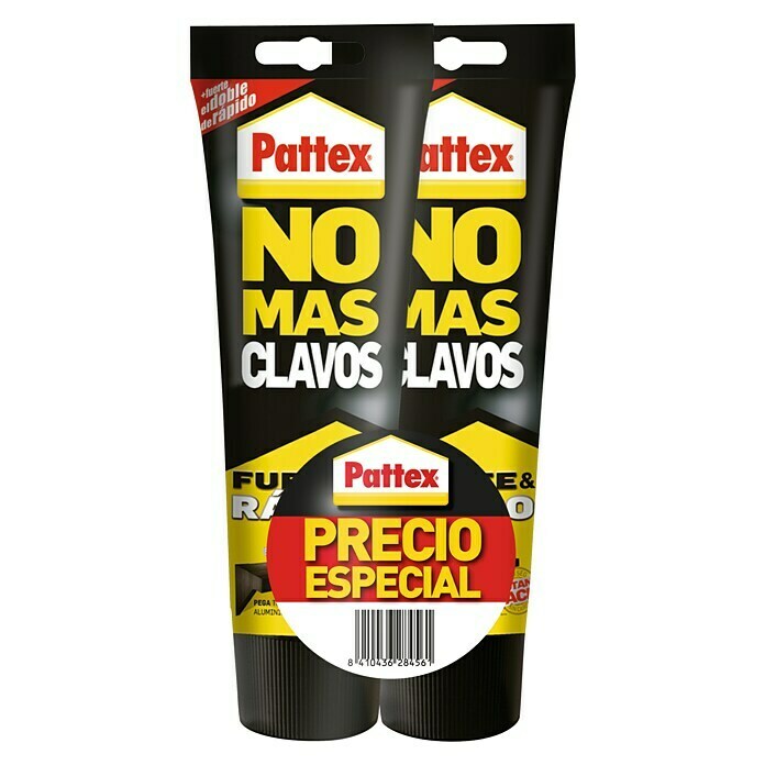 Pattex Adhesivo para montaje No más clavos 3 x 2 (Blanco, 370 g