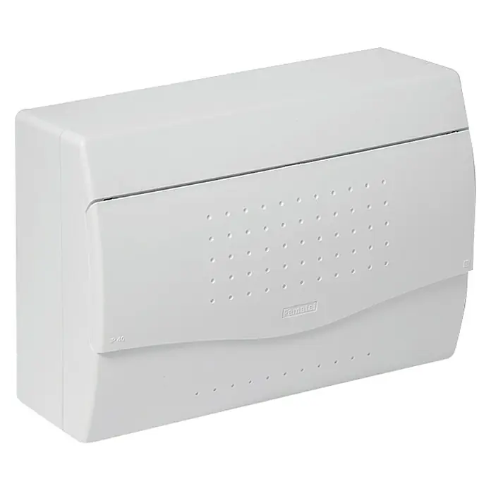 Famatel Cuadro eléctrico de superficie 3812 - Número de hileras: 1 ud., 28,4 x 19,5 cm, Blanco - Caja de distribución blanca de Famatel, ideal para uso en interiores, que ofrece protección y organización para instalaciones eléctricas.