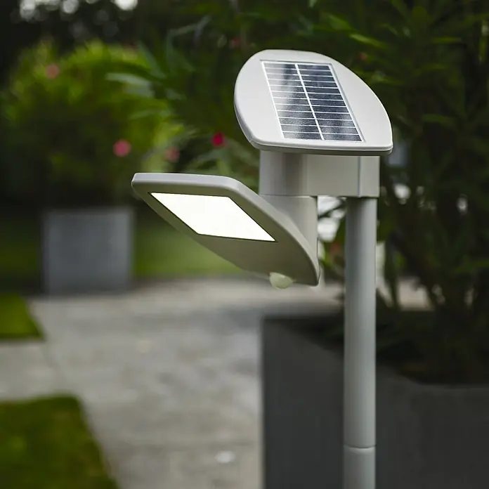 Lutec Soporte de estaca para BREAD, ZETA & DROP - L x An x Al: 7 x 7 x 100 cm - Lámpara solar exterior con sensor de movimiento. Solución de iluminación ecológica para jardines y caminos.