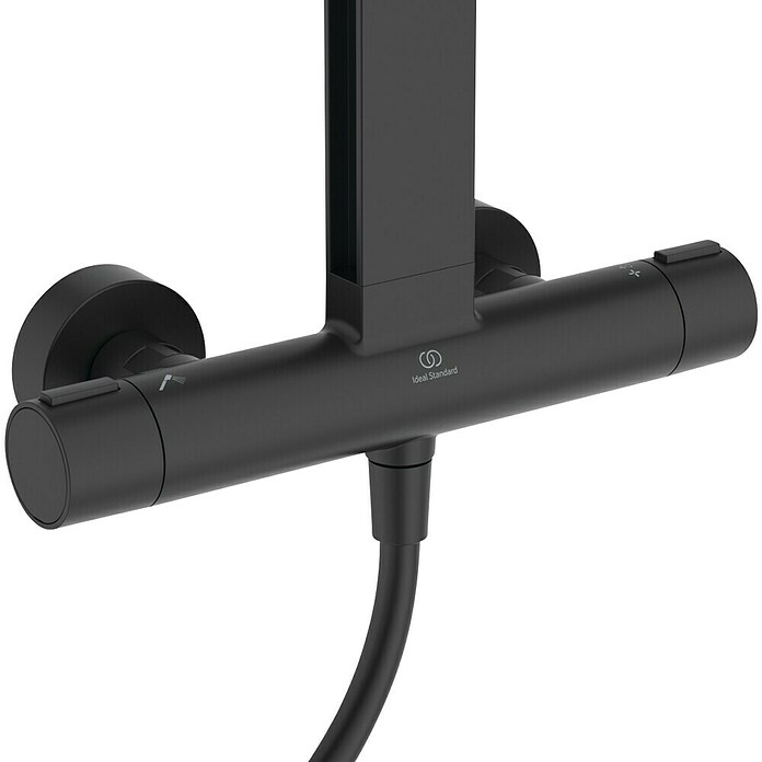 Ideal Standard Set za nadglavno prho Alu+  (Razmik med luknjami: 35,6 cm, Črna, Premer nadglavne prhe: 26 cm) | 3733 - Duschsysteme mit Armatur Marke | DAFD - Brausen und Zubehör Marke | DAF - Armaturen Brausen | DA - Badausstattung/Bäderwelt | D - Sanitär | BAUHAUS