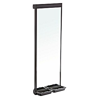 Espejo extraíble (123,5 x 38,5 x 6,5 cm, Aluminio)