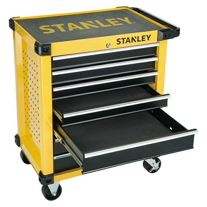 Stanley Carro portaherramientas STA174306 (L x An x Al: 85,5 x 68 x 47, Chapa de acero, Amarillo / negro)