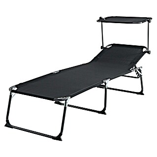Sunfun Marissa Vrtni ležalnik (Črne barve, Aluminij)