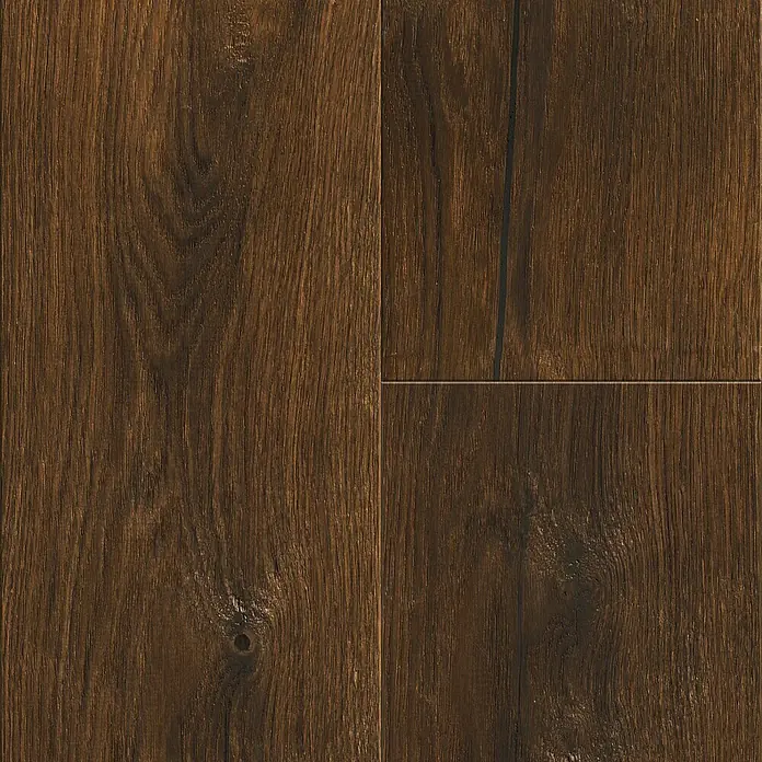 Parkettmuster Eiche Nero - 280 x 160 x 15 mm, Landhausdiele - Dunkles Laminatbodenmuster mit Maserung und Textur für ein elegantes und robustes Interieur.