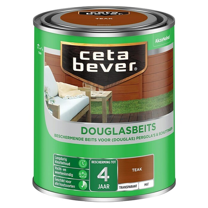 Cetabever Houtbeits Douglas (Teak, 750 ml, Mat) | BAUHAUS