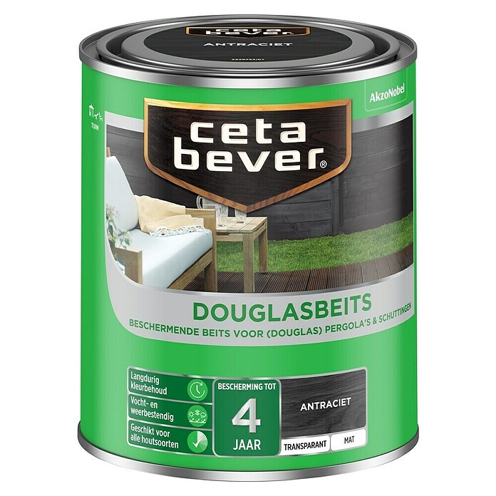 Cetabever Houtbeits Douglas (Antraciet, 750 ml, Mat) | BAUHAUS