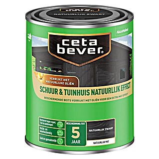 Cetabever Houtbeits Schuur & Tuinhuis (Natuur Zwart, 750 ml, Mat)