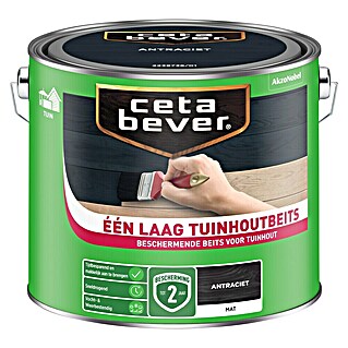 Cetabever Eén laag-beits (Antraciet, 2,5 l, Mat)
