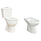 Pack de WC + bidé Bahía (Con borde de descarga, Salida WC: Vertical, Blanco) | BAUHAUS