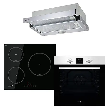 Cata  Set de horno empotrado + placa de cocción y campana extensible