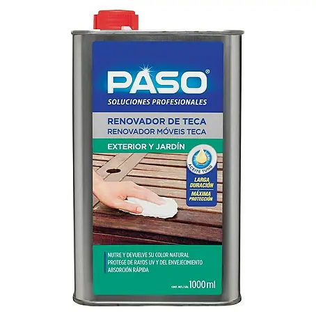 Paso  Limpiador de teca Madera dura