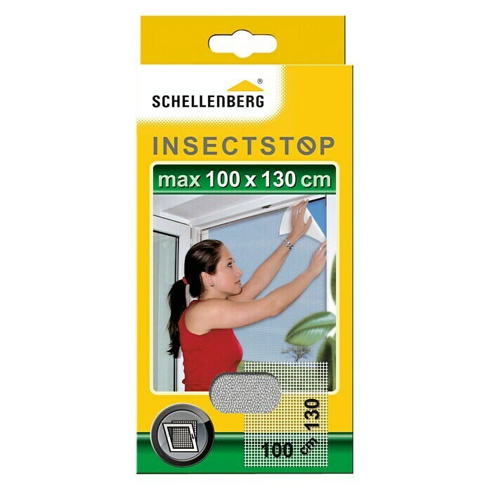 Schellenberg Mosquitera Insect Stop (An x Al: 130 x 100 cm, Blanco, Fijación con abrazadera, Ventana)