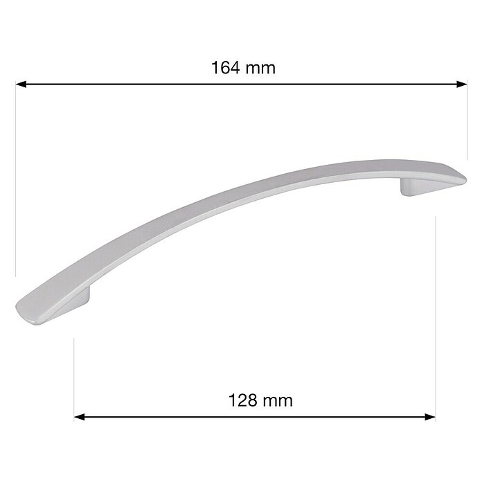 Walteco Meubelgreep Dakota (Gatafstand: 128 mm, Overige, Matt chroom) | BAUHAUS