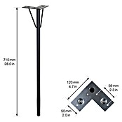 Wagner System Postolje za namještaj HAIRPIN SA 8471  (D x Š x V: 120 x 120 x 710 mm, Čelik) | BAUHAUS