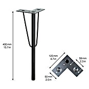 Wagner System Postolje za namještaj HAIRPIN SA 8440  (D x Š x V: 120 x 120 x 400 mm, Čelik) | BAUHAUS