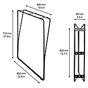 Wagner System Noga za pohištvo  (Do x Š x V: 600 x 90 x 710 mm, Jeklo) | 1153 - Möbelfüße Metall | AAEB - Möbelbeschläge | AAE - Beschläge | AA - Eisenwaren | A - Eisenwaren | BAUHAUS