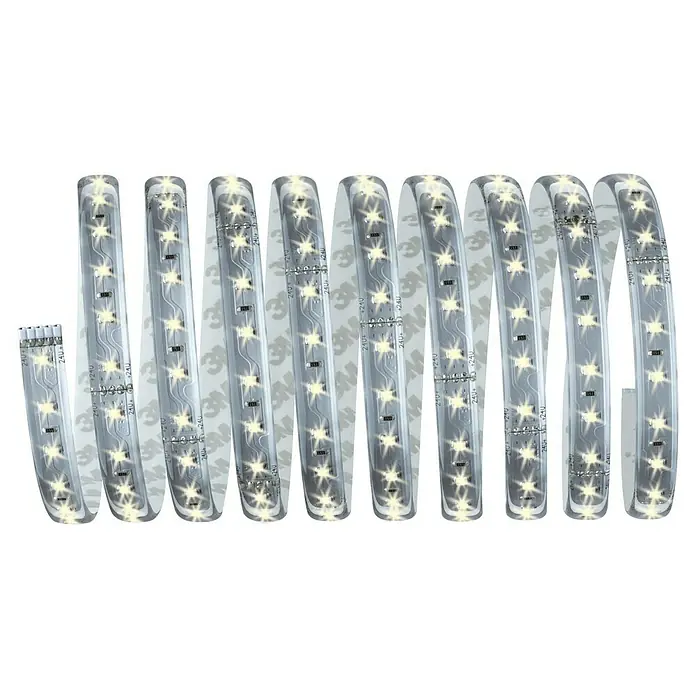 Paulmann MaxLED 500 LED-Band Basisset beschichtet - Länge: 3 m, Lichtfarbe: Warmweiß, 20 W, 1.650 lm, 24 V - 36 V - LED-Streifen für stimmungsvolle Beleuchtung. Ideal für indirekte Beleuchtung und dekorative Zwecke mit warmweißem Licht.