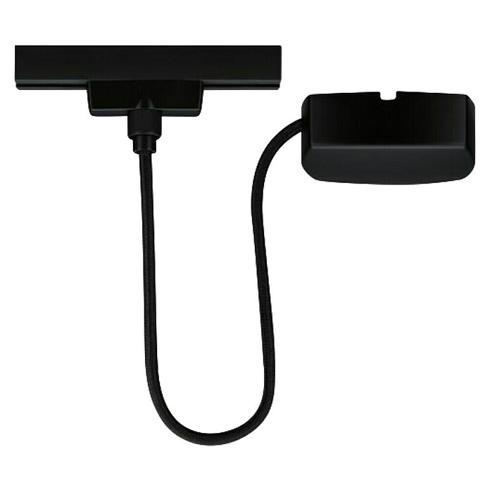 Paulmann URail Stromeinspeisung (100 cm, 100 W, Schwarz matt, Inkl. Endkappe) | BAUHAUS