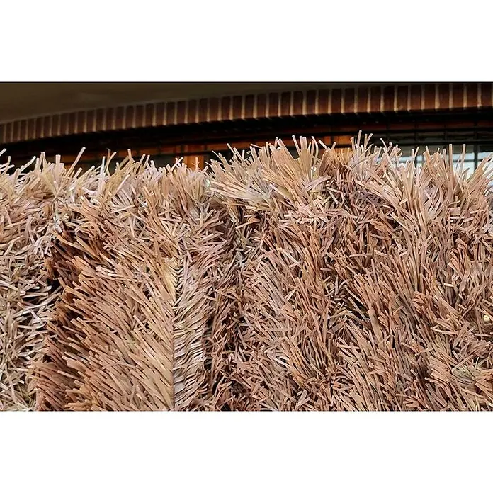 Malla de ocultación seto artificial Premium - 3 x 1 m, Marrón - Primer plano de una valla de privacidad marrón, ideal para decoración y como cortavientos para jardines y terrazas.