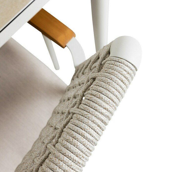 Kactus republic Conjunto de muebles Morea (7 pzs., Aluminio/Cuerda, Perla) | BAUHAUS