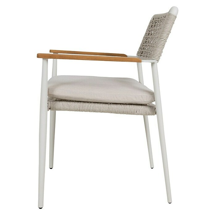 Kactus republic Conjunto de muebles Morea (7 pzs., Aluminio/Cuerda, Perla) | BAUHAUS