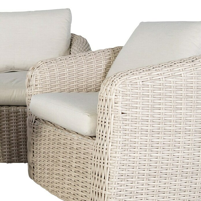 Kactus republic Conjunto de muebles Morea (4 pzs., Aluminio/Ratán sintético, Perla) | BAUHAUS