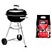 Weber Barbacoa redonda con tapa Compact Kettle 47 + Briquetas 