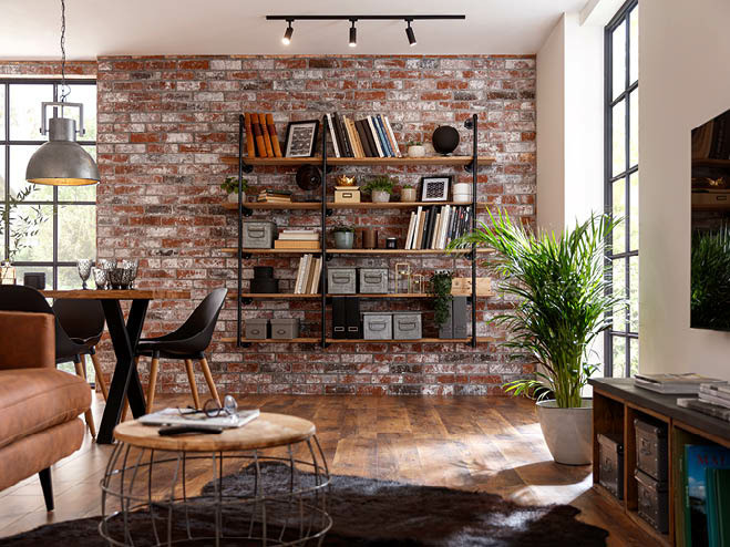 Regal aus Rohren im Industrial Style