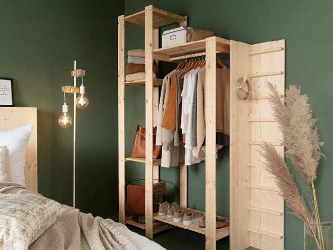 Kleiderschrank im Wohntrend Natural Beauty