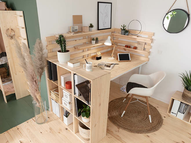 Home Office im Natural Beauty Wohntrend