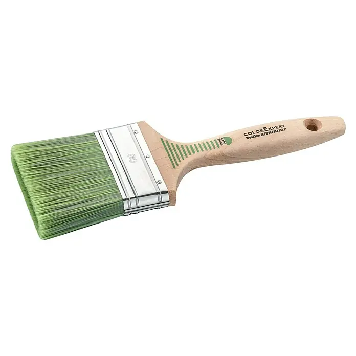 Paletina para pintura de paredes Woodstar - Anchura cerdas: 80 mm, Fibra sintética, Madera - Pincel Color Expert WoodStar, de 80 mm de ancho, con mango ergonómico de madera para pintar cómodamente y obtener resultados precisos.