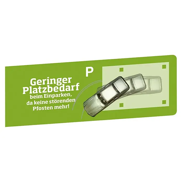 Weka Carport - Außenmaß inkl. Dachüberstand (B x T): 3,06 x 6,06 m, Einzelcarport, Kesseldruckimprägniert, Materialspezifizierung Dach: PVC - Geringer Platzbedarf beim Einparken dank des innovativen Parksystems. Keine störenden Pfosten mehr, sondern mehr Raum.